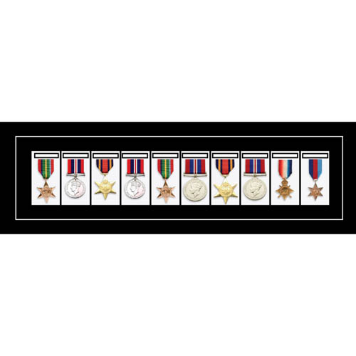 Medal Frame 3D Box Display Frame For 10x World War Military Single Or Group Medals
